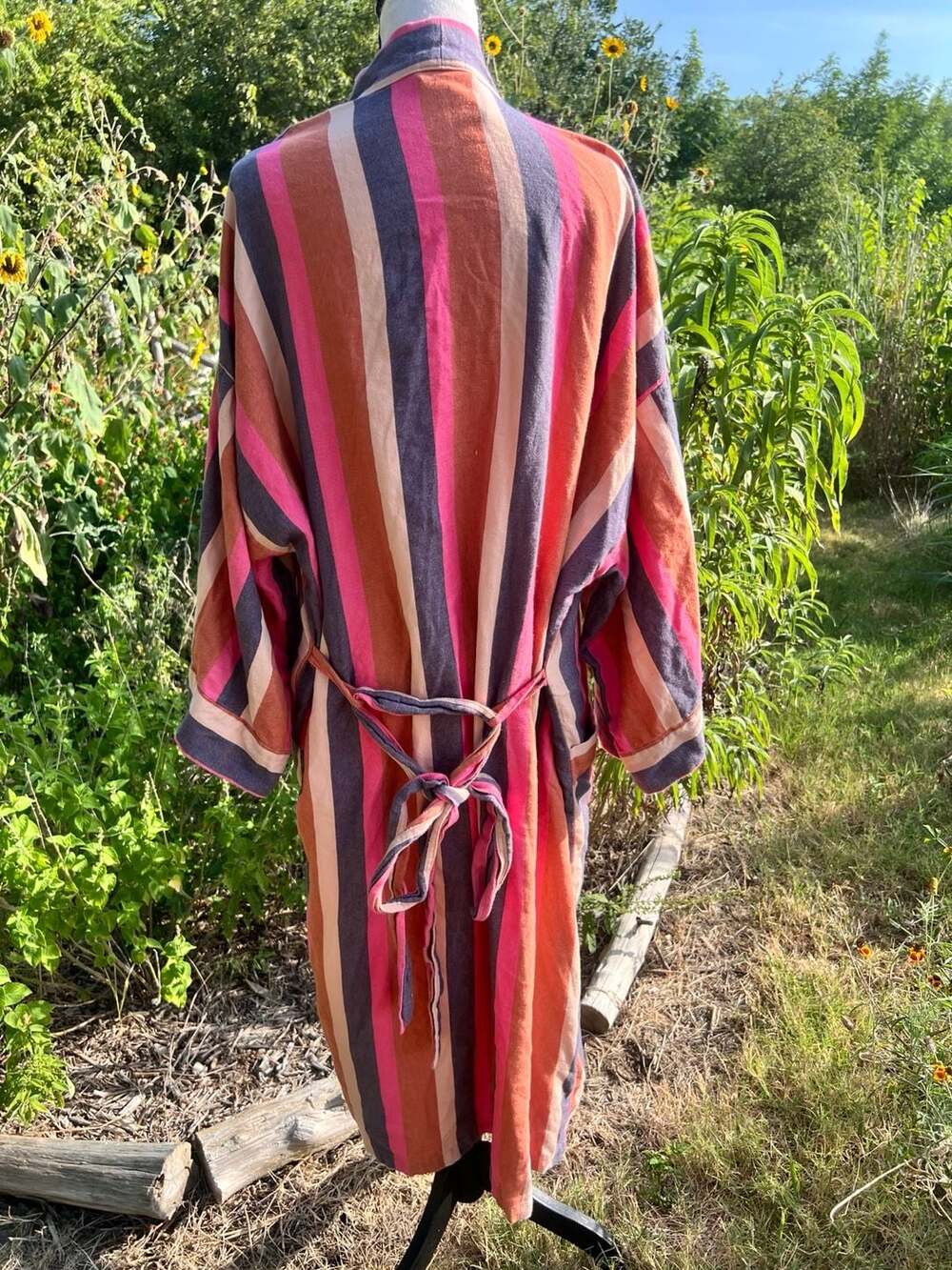 Bathen Long Striped Robe in Daze - Picture 4 of 14